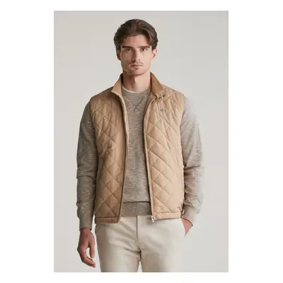 VESTA GANT QUILTED WINDCHEATER VEST DARK KHAKI