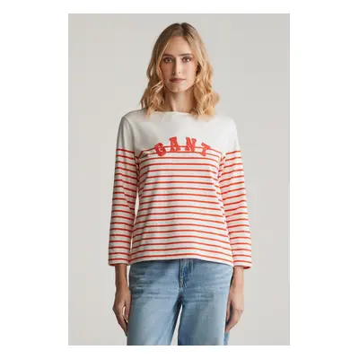 TRIČKO GANT REG BRETON BOAT NECK T-SHIRT ORANGE RED