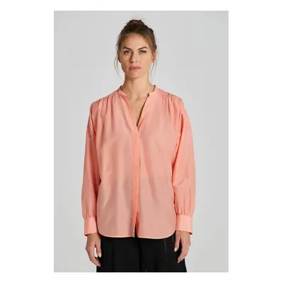 HALENKA GANT REL COT SILK BLOUSE PEACHY PINK