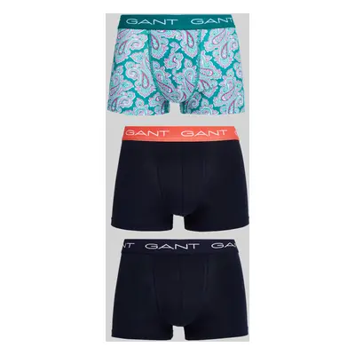 SPODNÍ PRÁDLO GANT PAISLEY PRINT TRUNK 3-PACK OCEAN TURQUOSIE