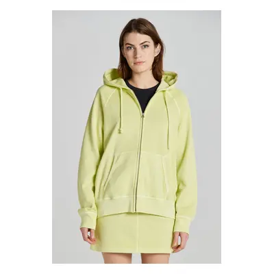 MIKINA GANT REL SUNFADED ZIP HOODIE PASTEL LIME