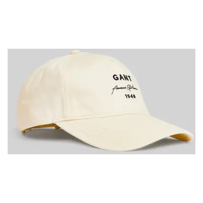 KŠILTOVKA GANT LOGO SCRIPT COTTON TWILL CAP CREAM