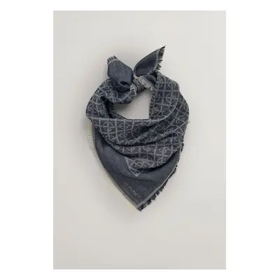 ŠÁLA GANT G PATTERN LIGHTWEIGHT WOVEN SCARF EVENING BLUE