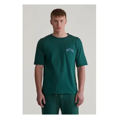 TRIČKO GANT POCKET GRAPHIC TSHIRT TARTAN GREEN