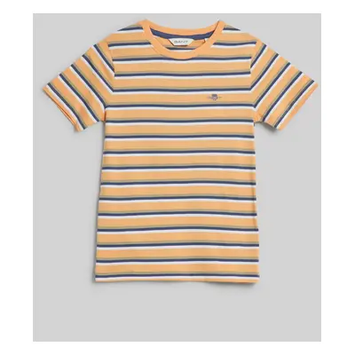 TRIČKO GANT STRIPED SHIELD T-SHIRT CORAL APRICOT