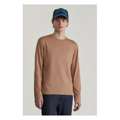 TRIČKO GANT REG SHIELD LS T-SHIRT WARM KHAKI