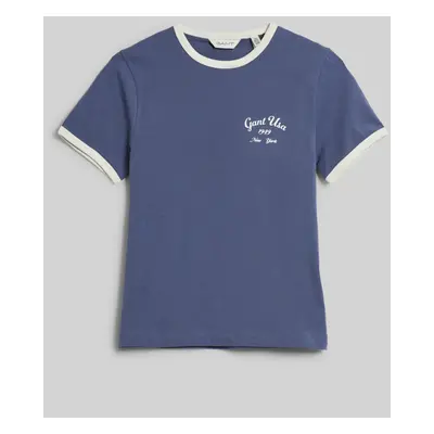 TRIČKO GANT SCRIPT LOGO SLIM TOP WASHED BLUE