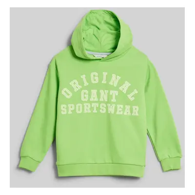 MIKINA GANT ORIGINAL SPORTSWEAR HOODIE SLIME GREEN