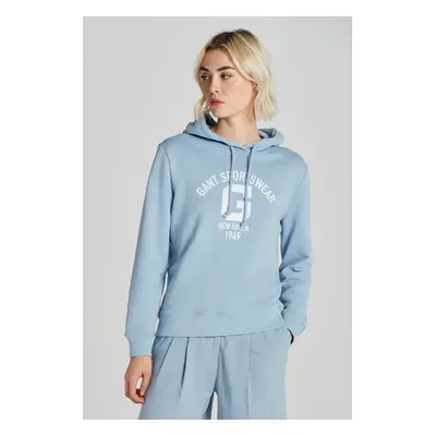 MIKINA GANT REG LOGO HOODIE DOVE BLUE