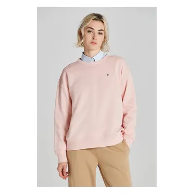 MIKINA GANT REL SHIELD C-NECK SWEAT FADED PINK