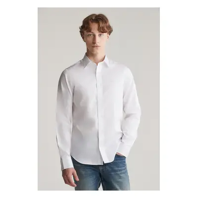 KOŠILE GANT SLIM SATEEN SHIRT WHITE