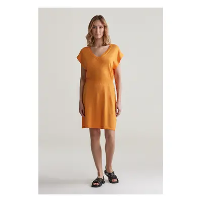 ŠATY GANT LINEN BLEND DRESS MEDAL YELLOW