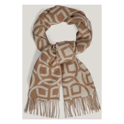 ŠÁLA GANT G PATTERN SCARF CARAMEL BEIGE