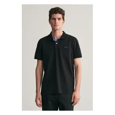 POLOKOŠILE GANT REG CONTRAST PIQUE SS RUGGER BLACK