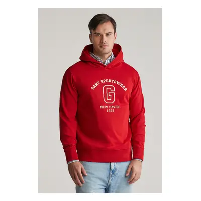 MIKINA GANT GRAPHIC SWEAT HOODIE RUBY RED