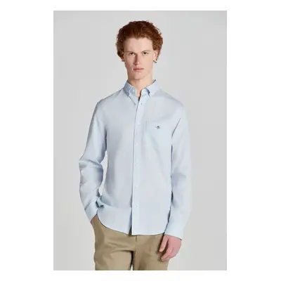 KOŠILE GANT REG HONEYCOMB TEXTURE SHIRT EVENING BLUE