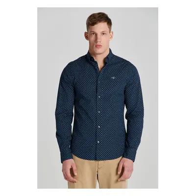 KOŠILE GANT SLIM MICRO PRINT SHIRT MARINE