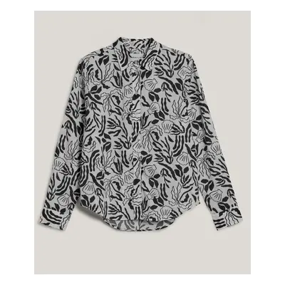 KOŠILE GANT REG PALM PRINT COT VOILE SHIRT EGGSHELL