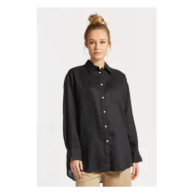 KOŠILE GANT OS LINEN SHIRT EBONY BLACK