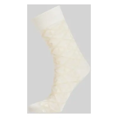 PONOŽKY GANT G PATTERN SOCKS EGGSHELL