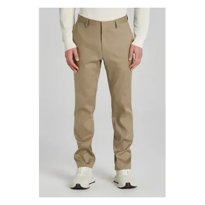 KALHOTY GANT SLIM COT/LINEN SUIT PANTS DESERT BROWN