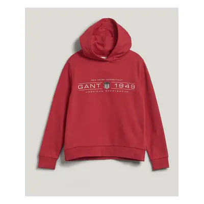 MIKINA GANT REG SHIELD HOODIE BRIGHT RED