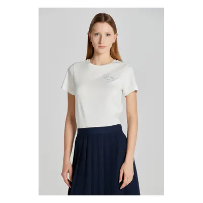 TRIČKO GANT REG ARCH SS T-SHIRT EGGSHELL