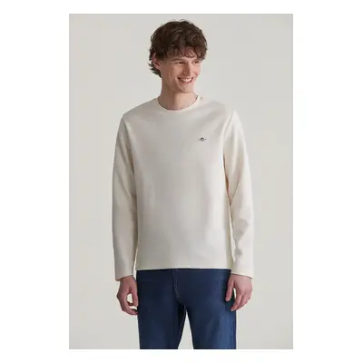 TRIČKO GANT TEXTURED LS TSHIRT CREAM