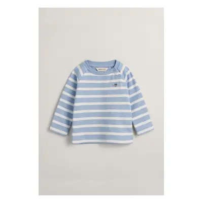 TRIČKO GANT STRIPED LS RAGLAN TOP LT BLUE MELANGE