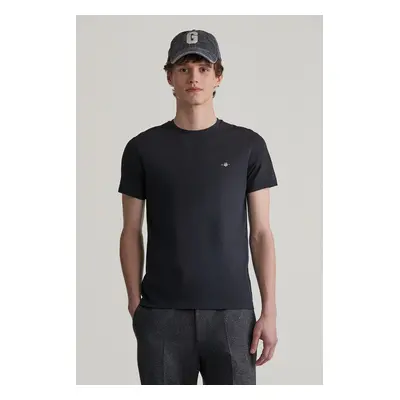 TRIČKO GANT SLIM SHIELD SS T-SHIRT BLACK