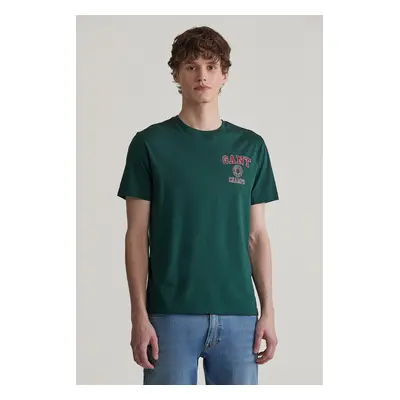 TRIČKO GANT CREST GRAPHIC TSHIRT TARTAN GREEN