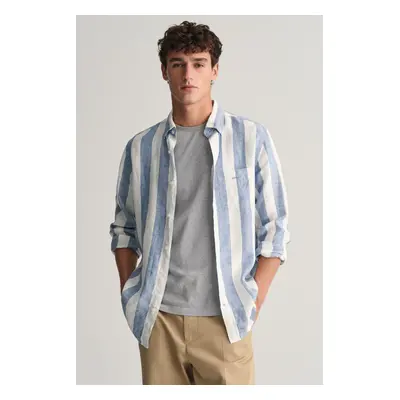 KOŠILE GANT REG BOLD STRIPE LINEN SHIRT SALTY SEA