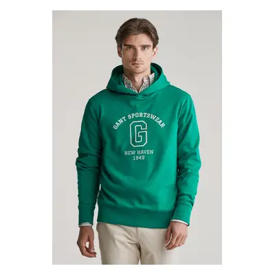 MIKINA GANT GRAPHIC SWEAT HOODIE DEEP GREEN