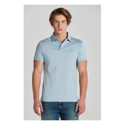 POLOKOŠILE GANT MERCERIZED JERSEY SS RUGGER DOVE BLUE