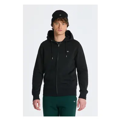 MIKINA GANT REG SHIELD FULL ZIP HOODIE BLACK