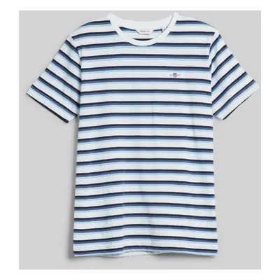 TRIČKO GANT STRIPED SHIELD T-SHIRT WHITE