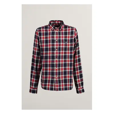 KOŠILE GANT CHECKED FLANNEL BD SHIRT EVENING BLUE