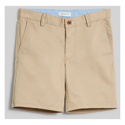 ŠORTKY GANT REGULAR CHINO SHORTS DARK KHAKI