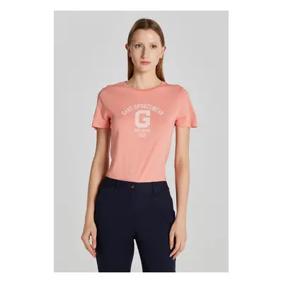 TRIČKO GANT REG LOGO SS T-SHIRT PEACHY PINK