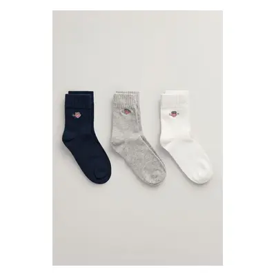 PONOŽKY GANT SHIELD SOCKS 3-PACK EVENING BLUE