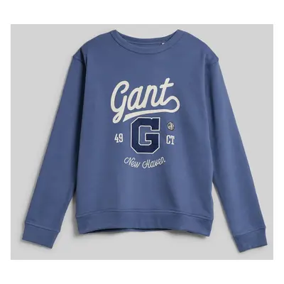 MIKINA GANT RELAXED GRAPHIC SWEAT C-NECK WASHED BLUE