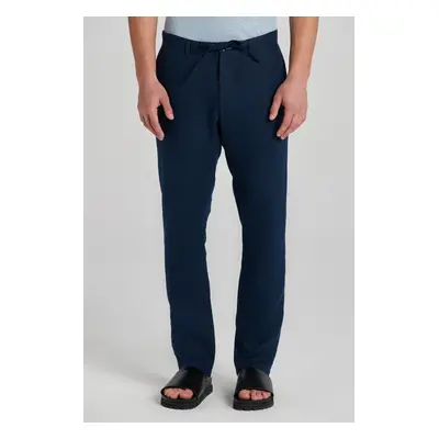 KALHOTY GANT RELAXED LINEN DS PANTS MARINE