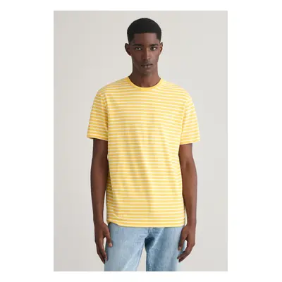 TRIČKO GANT STRIPED T-SHIRT SMOOTH YELLOW