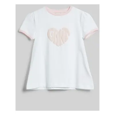 TRIČKO GANT HEART GRAPHIC A-LINE T-SHIRT WHITE