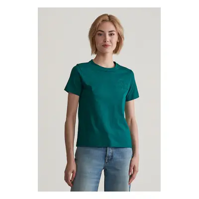 TRIČKO GANT REG TONAL SHIELD SS T-SHIRT DEEP FOREST