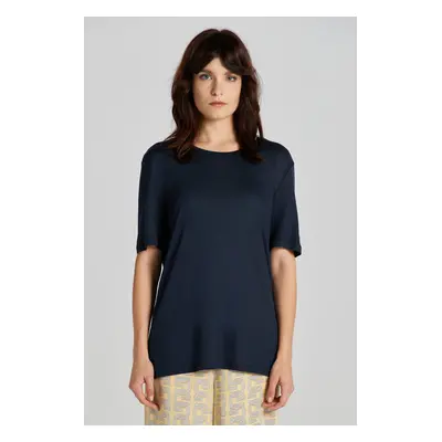 TRIČKO GANT REL DRAPED SS T-SHIRT EVENING BLUE