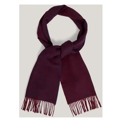 ŠÁLA GANT G PATTERN WOVEN SCARF WINE RED