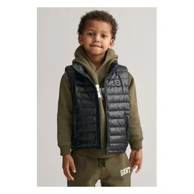 VESTA GANT SHINY LIGHT PADDED DOWN VEST BLACK