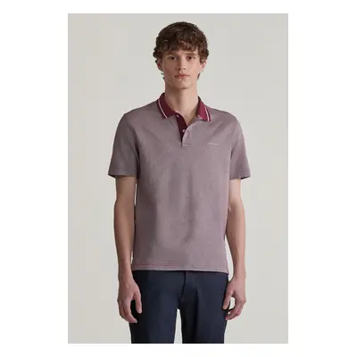 POLOKOŠILE GANT MICRO HOUNDSTOOTH POLO WINE RED