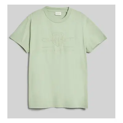 TRIČKO GANT REG TONAL SHIELD SS T-SHIRT MILKY MATCHA